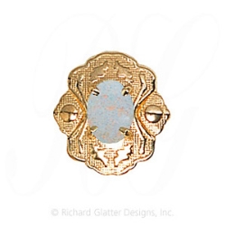 GS498 OP - 14 Karat Gold Opal Slide 
